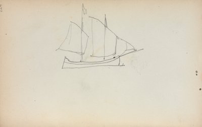 Italian Sketchbook: Sailboat Page 224 by Maurice Brazil Prendergast