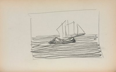 Italian Sketchbook: Sailboat page 75 by Maurice Brazil Prendergast