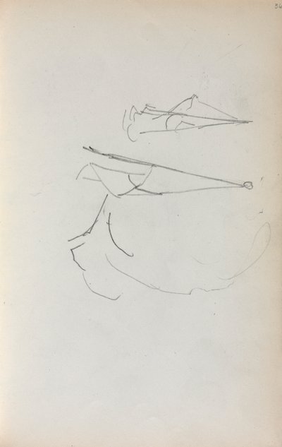 Italian Sketchbook: Sails Page 36, 1898-1899 by Maurice Brazil Prendergast
