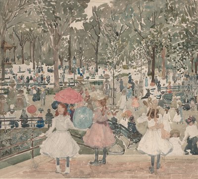 The Mall, Central Park by Maurice Brazil Prendergast