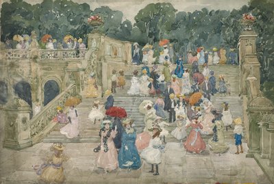The Terrace Bridge, Central Park, 1901 by Maurice Brazil Prendergast