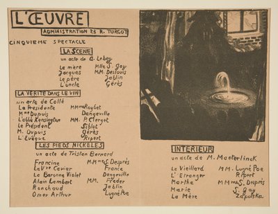 Programme of the Theatre of L by Maurice Denis
