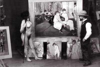 Henri de Toulouse-Lautrec in His Studio by Maurice Guibert