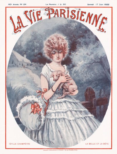 La Vie Parisienne Magazine Cover by Maurice Millière