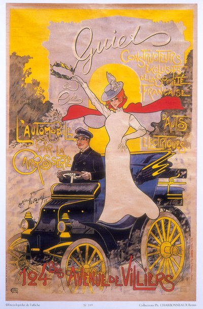 Poster advertising car coachwork by Maurice Neumont