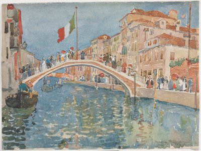 A Bridge in Venice by Maurice Prendergast