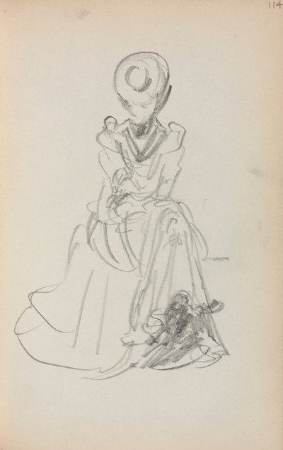 Italian Sketchbook: Seated Woman (page 114) by Maurice Prendergast