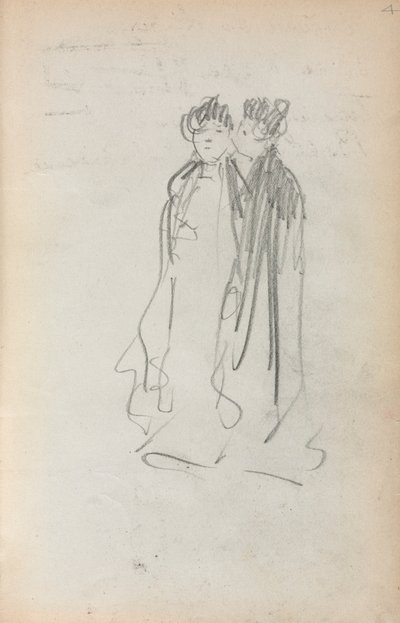 Italian Sketchbook: Two Standing Women (page 4) by Maurice Prendergast