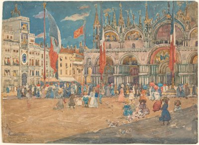 Piazza San Marco by Maurice Brazil Prendergast