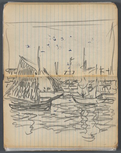 Sketchbook: View of Sailboats by Maurice Prendergast