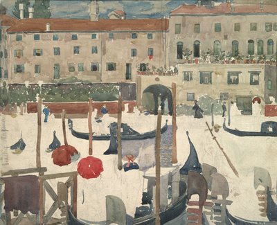 The Quai, Venice (recto); Venetia Marina (verso) by Maurice Brazil Prendergast