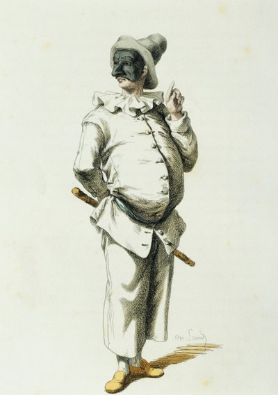 Pulcinella in 1700 by Maurice Sand