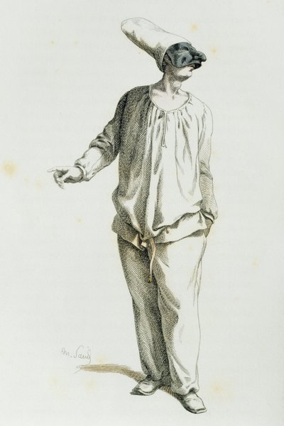Pulcinella in 1800 by Maurice Sand