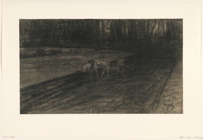 Plowing Horses by Maurits van der Valk