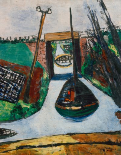 At the Dam (Holland). Canal in Holland by Max Beckmann