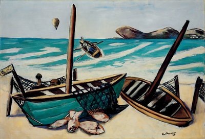 Coastal Landscape with Balloon by Max Beckmann