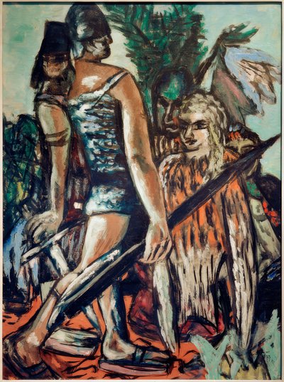 Warrior and Bird Woman by Max Beckmann