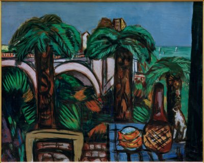 Landscape with Three Palms. Beaulieu by Max Beckmann