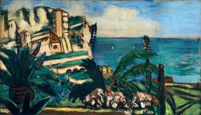 Riviera Landscape with Rocks by Max Beckmann