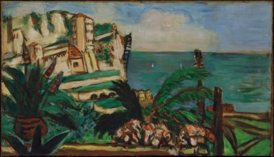 Riviera Landscape with Rocks by Max Beckmann