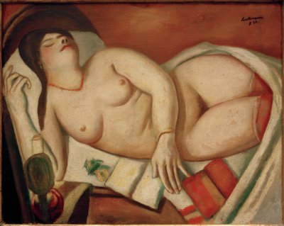 Sleeping Woman by Max Beckmann