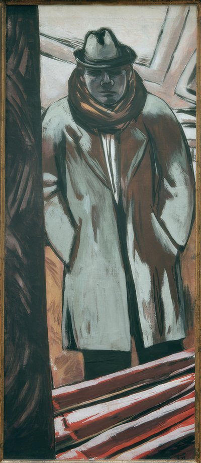 Self-Portrait in the Hotel by Max Beckmann