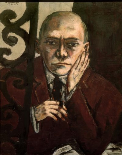 Self-Portrait in the Bar by Max Beckmann