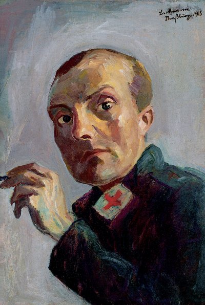 Self-portrait as a Male Nurse by Max Beckmann