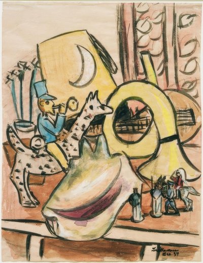 Still Life with Toys and Shell by Max Beckmann