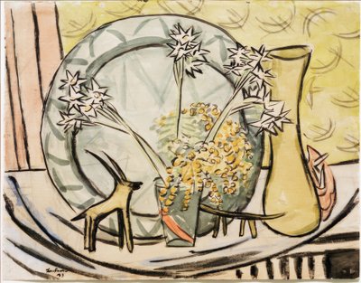 Still Life with Ibex and Daffodils by Max Beckmann