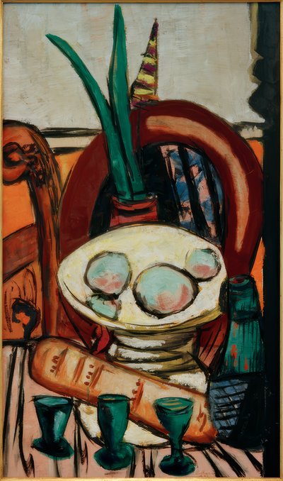 Still Life with Green Glasses by Max Beckmann
