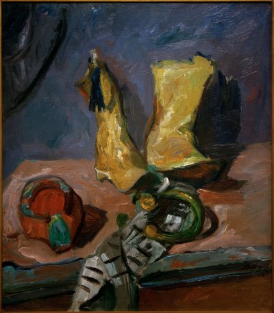 Still Life with Yellow Boots by Max Beckmann