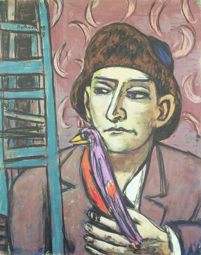 The Man with a Bird by Max Beckmann