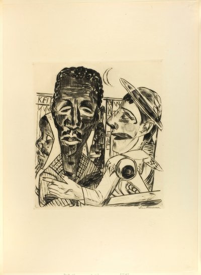 The Negro (plate six from Jahrmarkt) by Max Beckmann