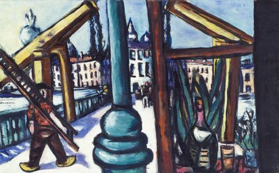 The Wooden Bridge (Die Holzbrücke) by Max Beckmann