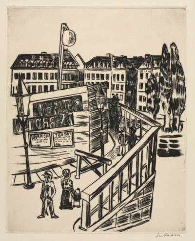 Wooden Bridge by Max Beckmann