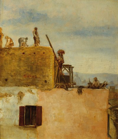 Workers at a House Construction by Max Klinger