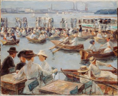 On the Alster in Hamburg by Max Liebermann