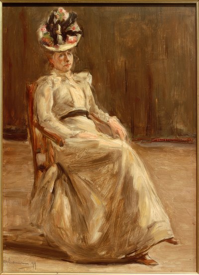 Portrait of a Seated Lady in Full Figure by Max Liebermann