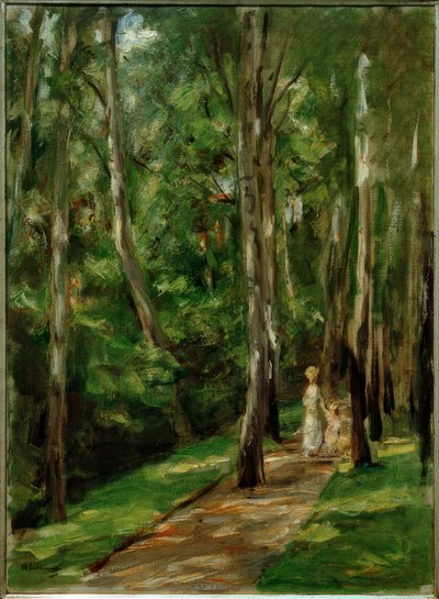 Birch Path in Wannsee Facing West by Max Liebermann