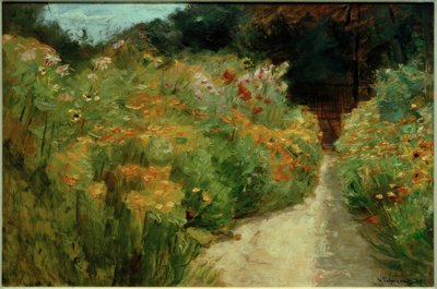 Flowering Perennials in Wannsee Garden by Max Liebermann