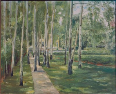 The Birch Avenue in Wannsee Garden Facing West by Max Liebermann