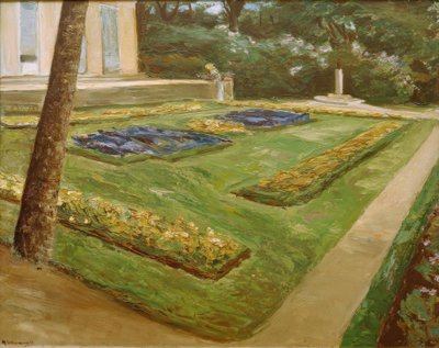 The Flower Terrace in Wannsee Garden Facing Northwest by Max Liebermann