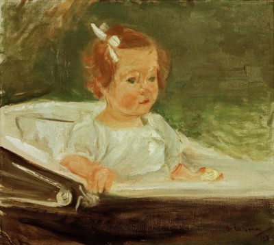 The Granddaughter in the Stroller Facing Right by Max Liebermann