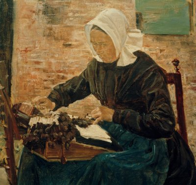 A Dutch Lacemaker by Max Liebermann