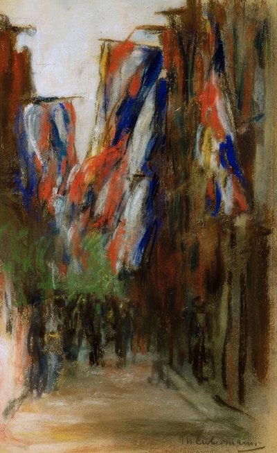 Dutch Street with Flags by Max Liebermann