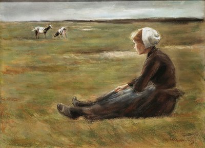 In the Field by Max Liebermann