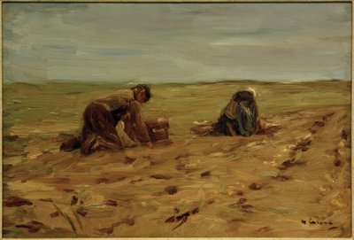 Potato Harvest in the Dunes by Max Liebermann
