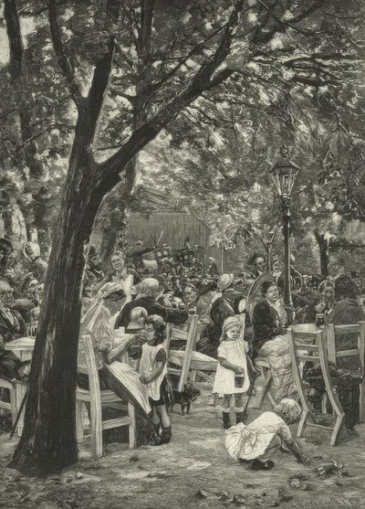 Liebermann, Beer Garden Concert by Max Liebermann