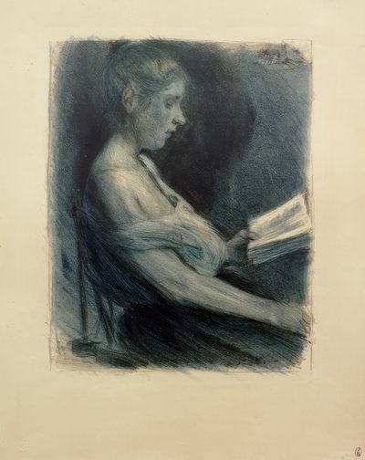Reading Girl by Max Liebermann